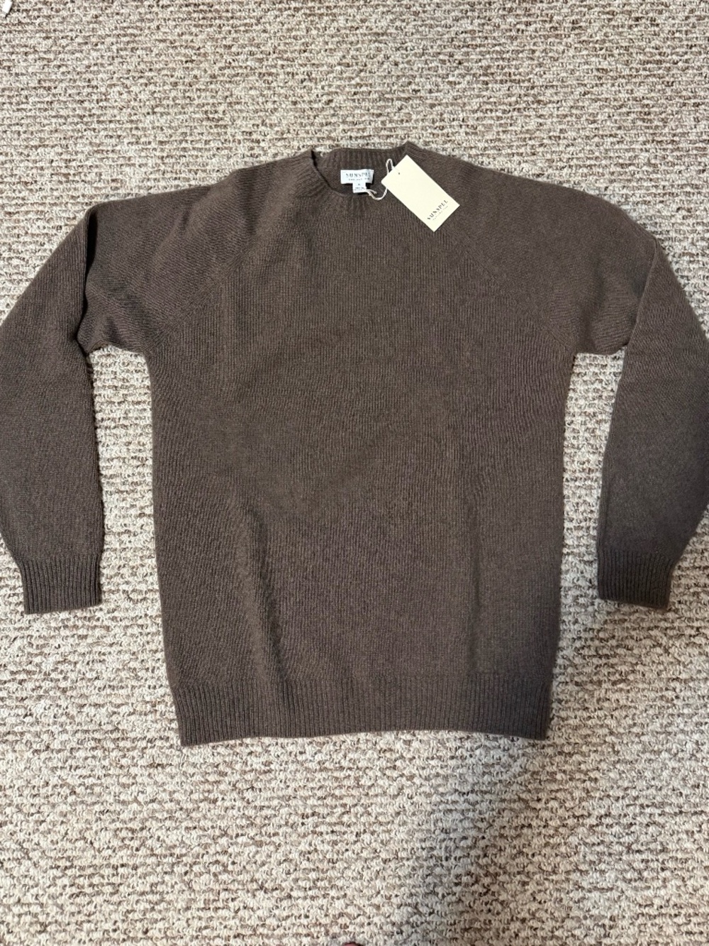 Sunspel Lambswool Crew Neck Sweater - Men's